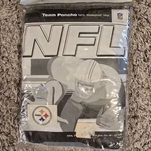 Vintage NFL Team Poncho with Steelers Logo